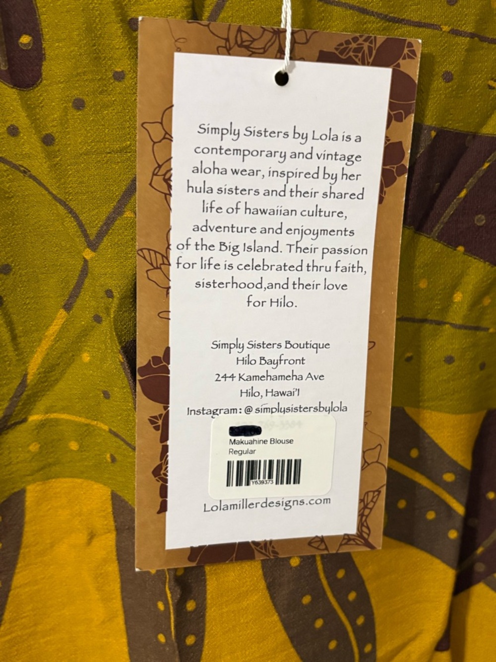 Simply Sisters NWT Makuahine Blouse Women’s Small Oversized Style w/ Free Gift - Picture 3 of 6